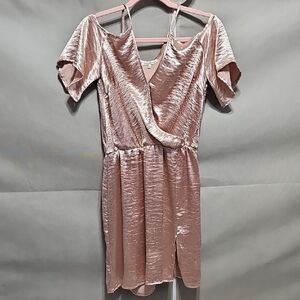 Charlotte Russe Metallic Pink Mini Dress